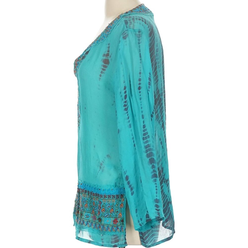 🦋 Chico's - Sheer Beaded Tunic - Picture 7 of 8